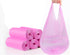 4 Gallon Bathroom Trash Bags, Pink, 15 Rolls / 300 Counts, Small Handles Garbage Bags