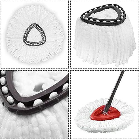 Mop Heads Replacement for O-Ceda Easy Wrin Spin Mop, Microfiber Spin Mop Refills for Easy Cleaning (8)