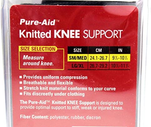 Knitted Knee Support (LG-XL) - Knee Brace for Men & Women for Running, Jogging, Sports, Arthritis & Injury Recovery