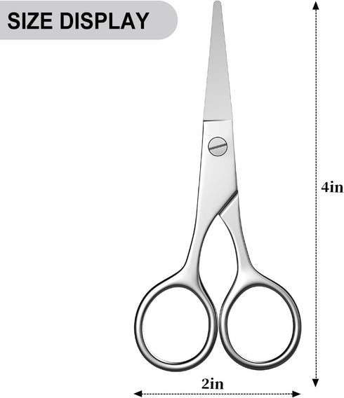 Small Scissors, Eyebrow Scissors, Professional Grooming Scissors for Hair, Eyelashes, Nose, Eyebrow Trimming - AsonTao