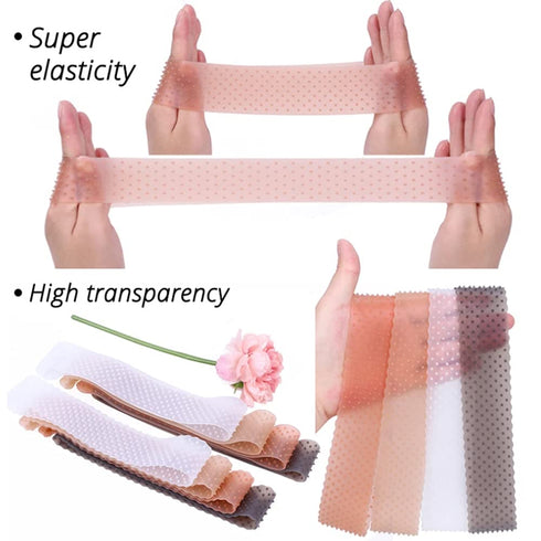 No-Slip Wig Grip Band, Transparent Silicone Adjustable Hair Band for Women, Extra Hold (2 Pack Brown)