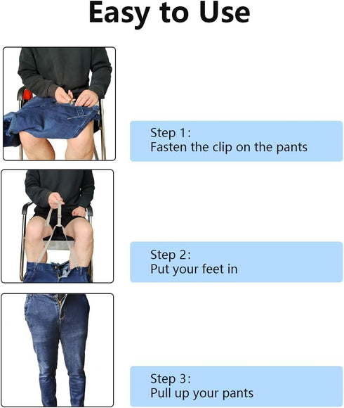 Sexyppl 2PCS Clip and Pull Dressing AidDressing Aid for Pants, Dressing aids for Disabled and Elderly, Seniors