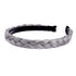 Plaited Braided Headband Hair Band, Synthetic Braid Hairpieces for Women Girl, 0.7 Inch (Smoky Gray)
