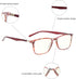 JOSCHOO Computer Reading Glasses, Blue Light Blocking Readers for Men and Women (Red Stripe, 1.25)
