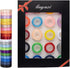 LIUYAXI Double Faced Rainbow Satin Ribbon, 3/8" Wide 5 Yard/Roll, 20 Rolls 100 Yards for Gift Wrapping and Crafts
