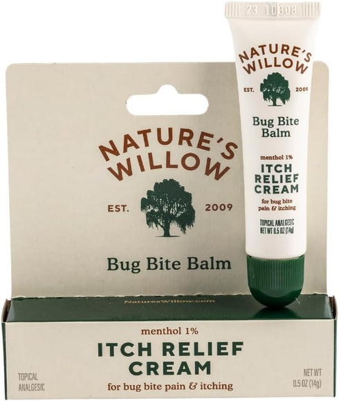 Nature’s Willow Bug Bite Balm - Natural Insect Bite Pain & Itch Relief, 0.5 oz