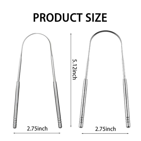 2 Pack Stainless Steel Tongue Scraper for Adults, GIAVGIAV Professional Tongue Cleaner for Oral Care & Hygiene