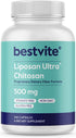 BESTVITE Liposan Ultra Chitosan 500mg, 240 Capsules, No Fillers