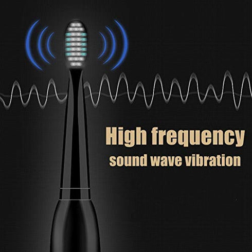 RED-NI Sonic Electric Toothbrush, USB Fast Charging Waterproof Toothbrush with 4 Free Replacement Heads