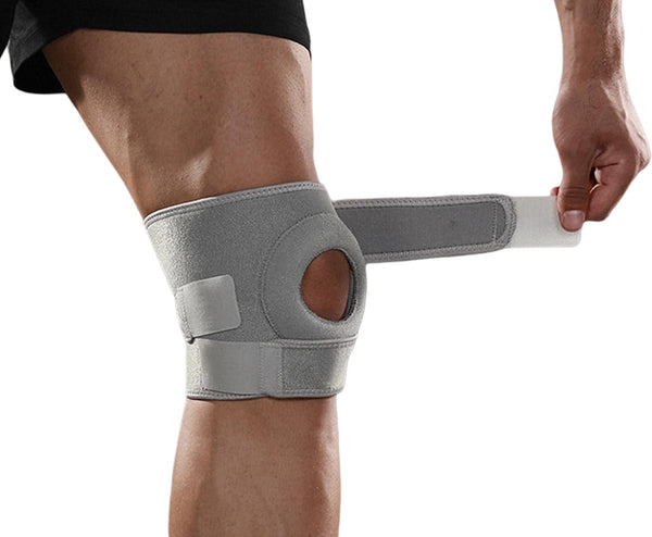 Knee Brace for Men and Women, Patellar Tendon Support Strap, Compression Sleeve for Knee Pain Relief (Gray)