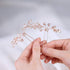 Unicra Bride Wedding Crystal Hair Pins - Bridal Rhinestone Hair Pieces, Wedding Accessories for Women (Pack of 2, Rose
