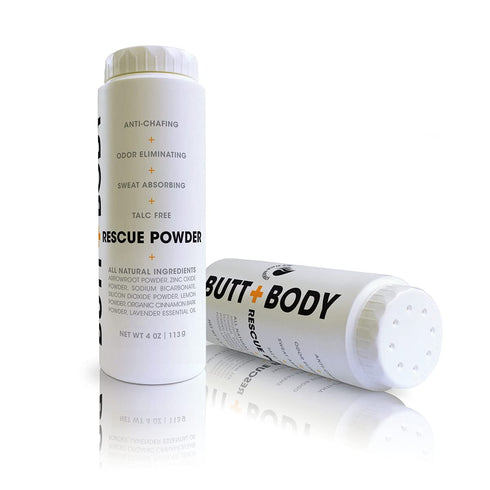 Butt & Body Rescue Powder - Whole Body Deodorant, Naturally Protects Skin & Eliminates Chafing, Rubbing, Sticking &