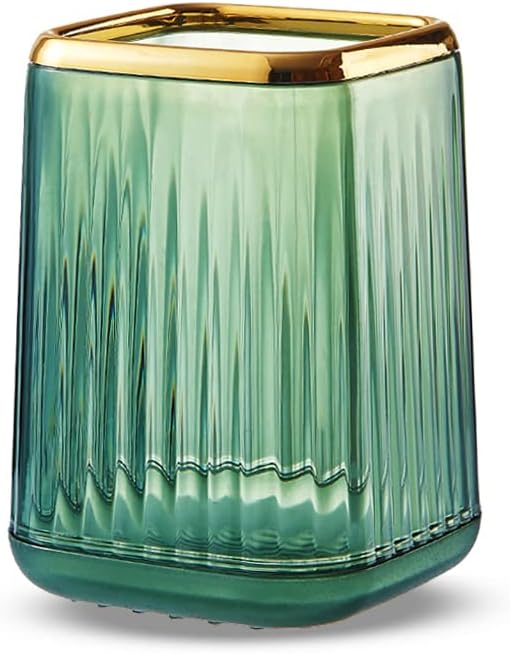 Makeup Brush Cup Holder Organizer for Vanity, Acrylic Vintage Green Storage Container