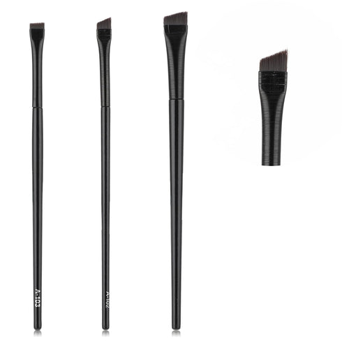 3 Pcs Fine Angled Eyeliner Brush Set, Thin Eyebrow Brush for Precision Gel Eye Liner and Brow Tinting