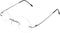 Fuisetaea Round Rimless Frame Reading Glasses for Men Women, +2.50 Titanium Alloy Lightweight Eyeglasses