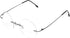 Fuisetaea Round Rimless Frame Reading Glasses for Men Women, +2.50 Titanium Alloy Lightweight Eyeglasses