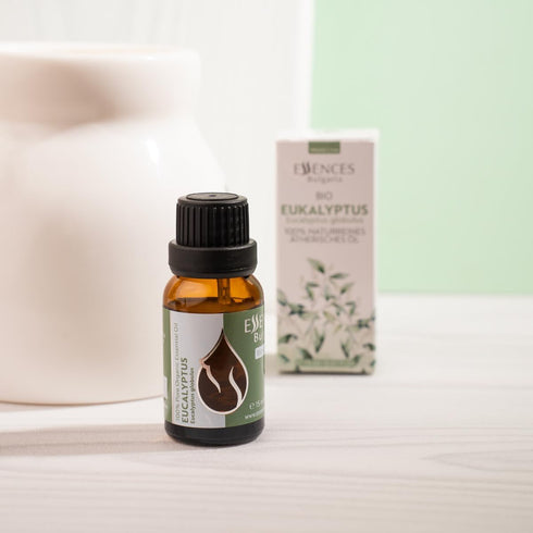 Essences Bulgaria Organic Eucalyptus Essential Oil 0.51 Fl Oz 15ml, 100% Pure Natural for Aromatherapy and Humidifier