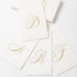 Caspari White Pearl Paper Linen Guest Towels, Monogram Initial, Pack of 24