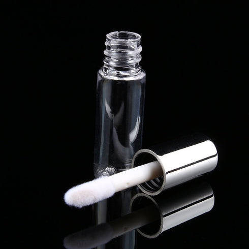 Yosoo 45Pcs Empty Lip Gloss Tubes, Clear Plastic Lip Balm Bottle Container, 1.2ml Makeup Tool