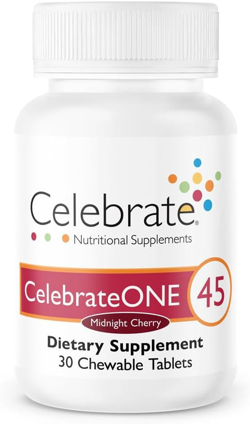 Celebrate Vitamins CelebrateONE Bariatric Multivitamin with Iron Chewables - 45 mg Iron, Midnight Cherry, 30 Count