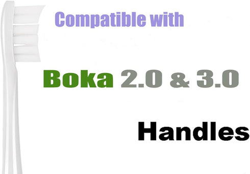 SAVTMVAS 10 2.0 3.0 Pcs Replacement Toothbrush Heads for Boka & Electric Toothbrush Adults with Dust Cover, White