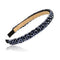Ruihfas Fashion Sparkle Headbands - 4 Rows Crystal Rhinestone Beaded Hair Hoop Band (Navy)