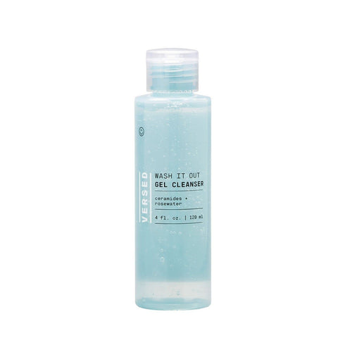 Versed Wash It Out Gel Face Cleanser, Mild Non-Stripping Facial Wash with Rosewater and Ceramides (4 fl oz)
