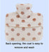 TIANYIA 1.2L Pack Reusable Large Hot Water Bottle, Classic PVC Hot Water Bag with Polka Dots Faux Fur Cover, Hot