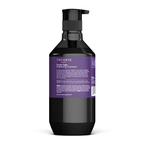 Theorie Purple Sage Brightening Shampoo, 13.53 Fl Oz, Balance, Tone & Brighten Blonde, Silver, Grey Hair