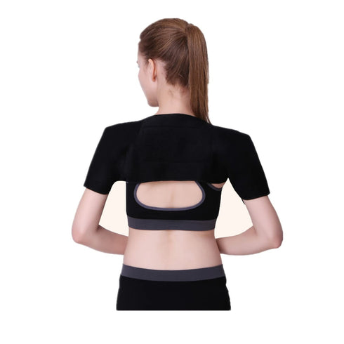 Heated Shoulder Support Braces, Thermal Protection for Shoulder, Double Shoulder Wrap Sleeves for Injury Recovery,