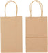 Juvale Paper Gift Bags with Handles, 12 Pack, 3x5.25x8.5 in Brown, Party Favor Bags