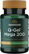 Swanson Q-Gel Mega 200, 200 Milligrams, 30 Softgels