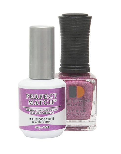 LeChat Perfect Match Spectra Gel Polish Kaleidoscope, Magenta Holographic Glitter, 0.5 Ounce, Bonus Nail Lacquer