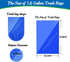 Hommaly 1.5 200 Bags(Fit1.3-1.6 1.3 1.5 1.6 5-6 Gallon pcs Small Black Trash Gal), Strong Gallon Gallon Gallon Garbage