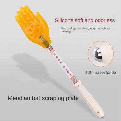 Pai Sha Board Multi-Function Pai Sha Board Silicone Five-Finger Meridian patting Small Yellow Hand Silicone Massage