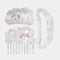 INH Hair Claw Clips & Wide Tooth Comb Set, 3 pc Aesthetic Iridescent Hair Accessories