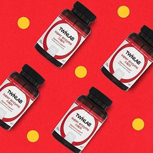 Twinlab Super Enzyme Caps - Digestive Enzymes for Constipation Relief, 50 Capsules