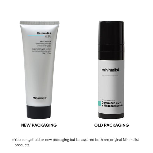 Minimalist 0.3% Ceramide Madecassoside Face Moisturizing Gel Cream for Oily to Combination Skin, 1.7 Oz
