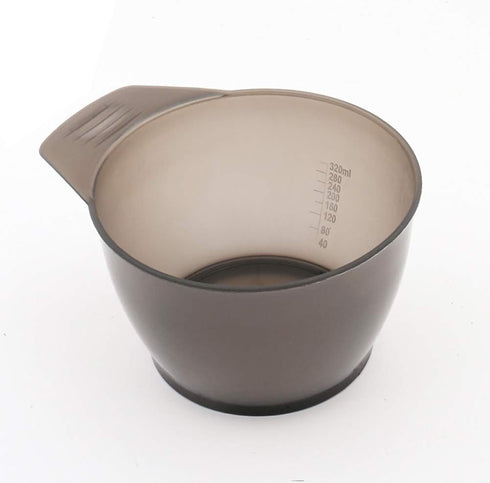 lasenersm 2 Pieces Hair Color Mixing Bowls, Plastic Hair Dye Applicator Bowls for Home Salon, Transparent Black