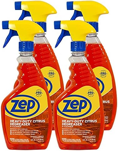 Zep Heavy-Duty Citrus Cleaner Spray Bottle, 24 Fl Oz (Pack of 4)