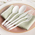 Set 5-in-1 (80) Disposable White Plastic Flatware - Elegant, Durable, and Lightweight Cutlery for Parties, Weddings