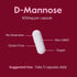BESTVITE D-Mannose 500mg, 240 Vegetarian Capsules - No Stearates, Fillers, Vegan, Non-GMO, Gluten Free