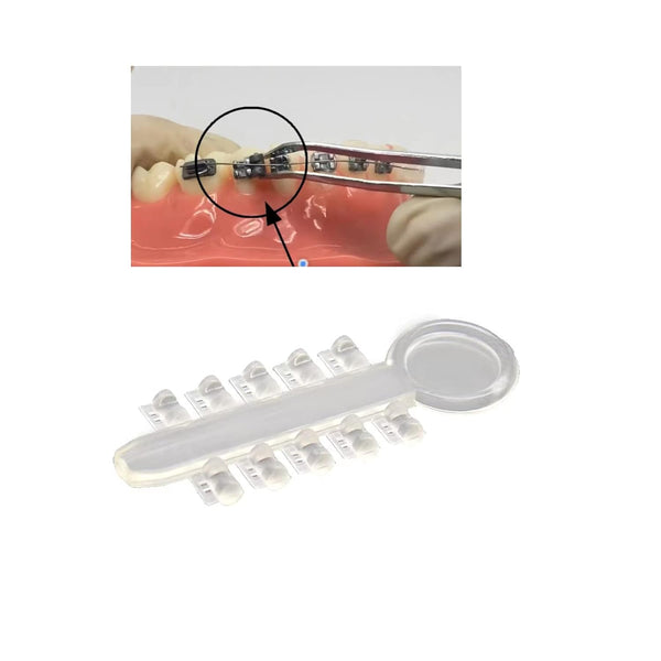 200pcs Clear Orthodontic Rotation Wedges Elastic Rubber Bands Ligature Rotary Torsion Pad