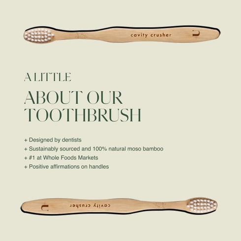 Plus Ultra Kids Bamboo Toothbrush, Biodegradable, Eco-Friendly, Dentist-Approved Soft Bristle