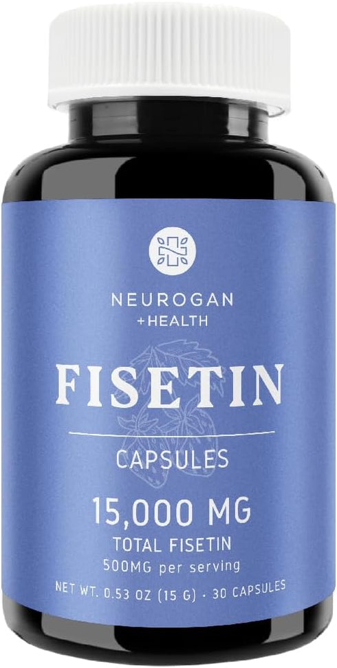 Neurogan Fisetin 500MG - Healthy-Aging & Brain Health Capsules, Fisetin Supplements for Memory and Focus | 30 Servings
