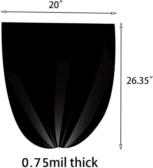 6 Gallon Black Office Trash Bags, 180 Counts