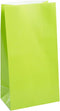 Vibrant Lime Green Paper Party Bags, Pack of 12, Premium Quality