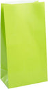 Vibrant Lime Green Paper Party Bags, Pack of 12, Premium Quality
