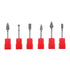 Nail Drill Bits Set, 6 pcs Nail Grinding Sanding Bit Set for Electric Drill Manicure Machine