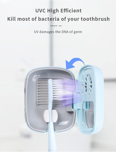 Impressive Smile Rechargeable Mini UV Toothbrush Cover with Fan and USB cord for Travel or Home, Long Battery Life